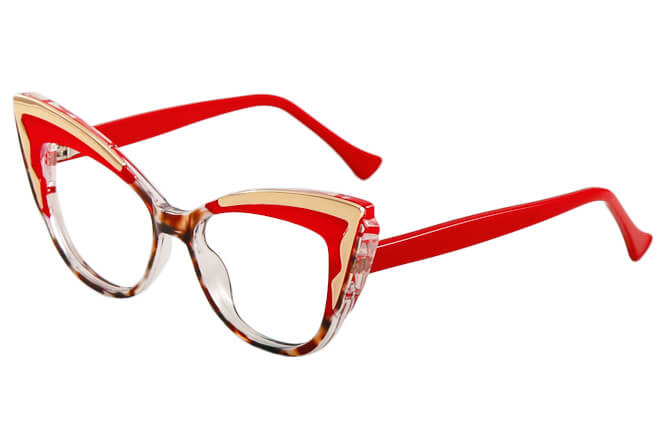 Glasseslit 200804 Cateye Spring Hinge Eyeglasses C2