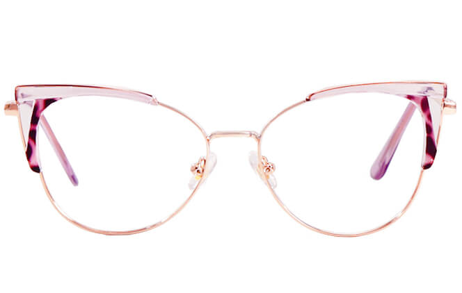 Glasseslit 200807 Cateye Spring Hinge Eyeglasses C5, Purple frame, view 4