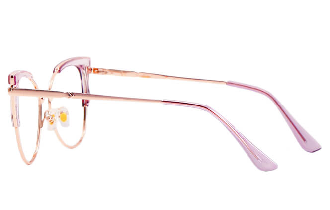 Glasseslit 200807 Cateye Spring Hinge Eyeglasses C5, Purple frame, view 5