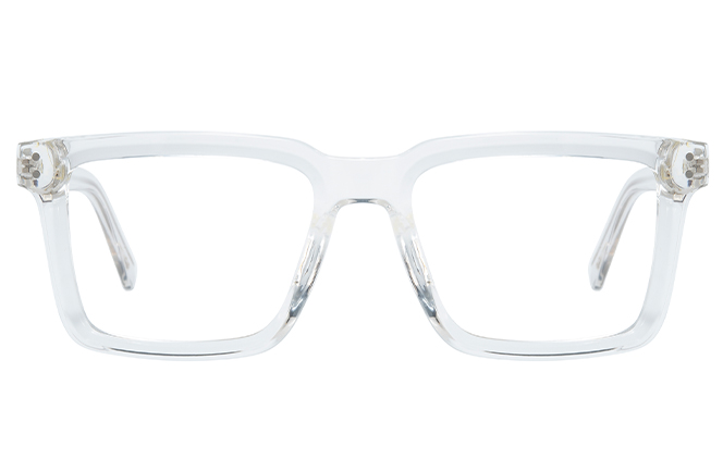 Glasseslit 200808 Rectangle Spring Hinge Eyeglasses C3, Amber frame, view 4