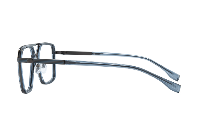 Glasseslit 200809 Aviator Spring Hinge Eyeglasses C4, Clear frame, view 5