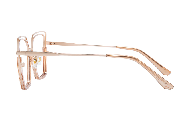 Glasseslit 200811 Cateye Spring Hinge Eyeglasses C5, Orange frame, view 5