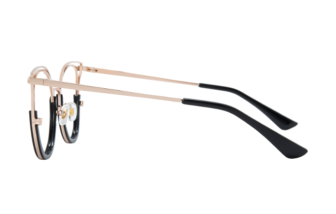 Glasseslit 200812 Cateye Spring Hinge Eyeglasses C1, Black frame, view 5