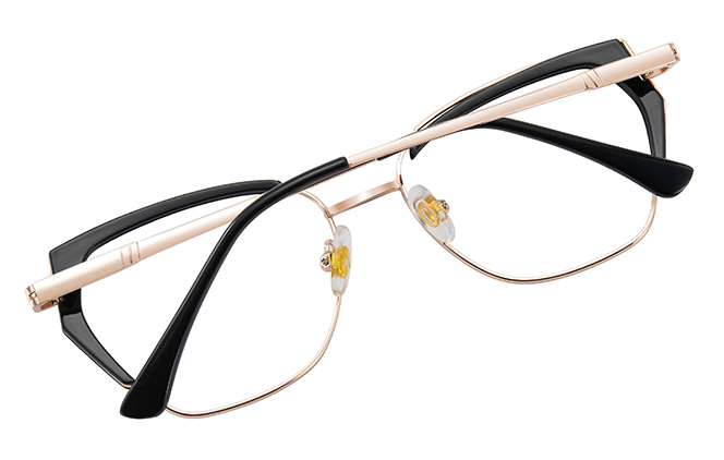 Glasseslit 200813 Cateye Spring Hinge Eyeglasses C1, Black frame, view 3
