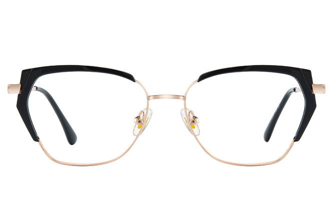 Glasseslit 200813 Cateye Spring Hinge Eyeglasses C1, Black frame, view 4