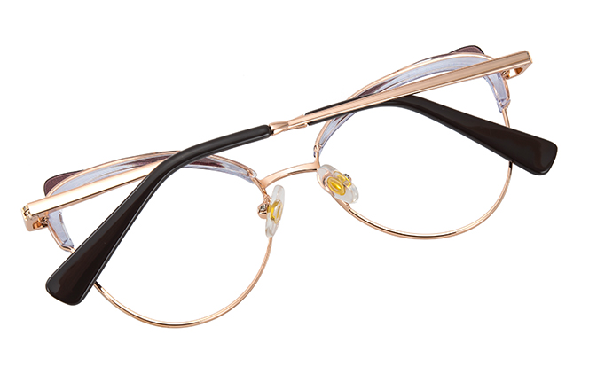 Glasseslit 200814 Cateye Spring Hinge Eyeglasses C3, Purple frame, view 3