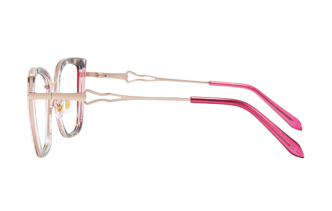 Glasseslit 200816 Cateye Spring Hinge Eyeglasses C6, Red frame, view 5