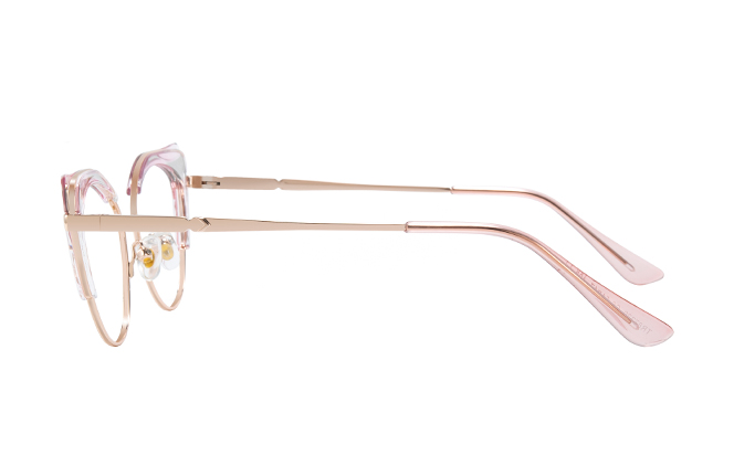 Glasseslit 200817 Cateye Spring Hinge Eyeglasses C6, Amber frame, view 5