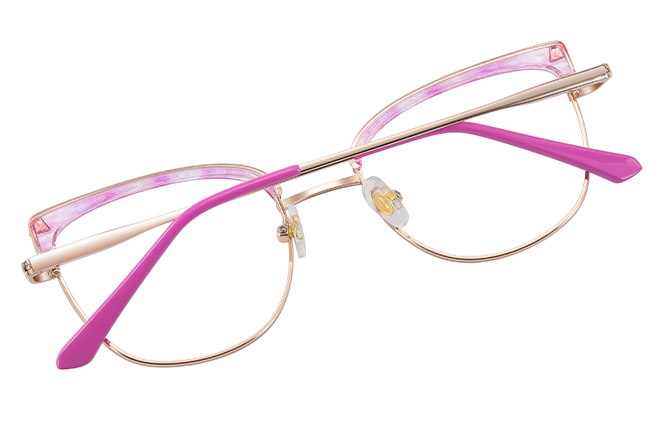Glasseslit 200818 Cateye Spring Hinge Eyeglasses C5, Red frame, view 3