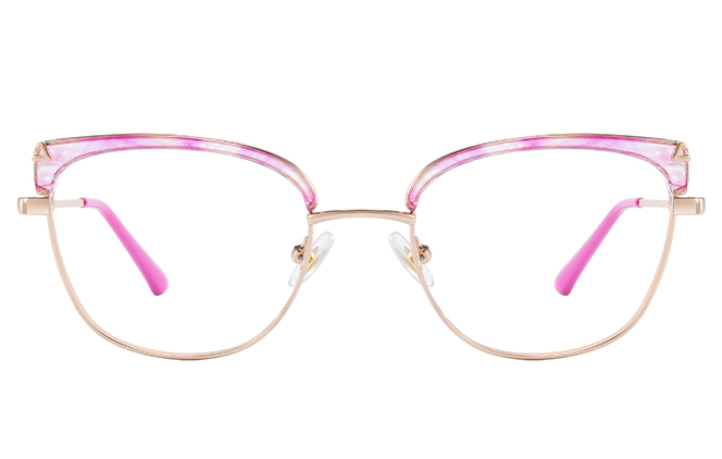 Glasseslit 200818 Cateye Spring Hinge Eyeglasses C5, Red frame, view 4