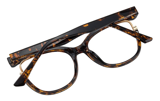 Glasseslit 200819 Cateye Spring Hinge Eyeglasses C3, Tortoiseshell frame, view 3