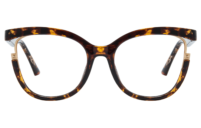 Glasseslit 200819 Cateye Spring Hinge Eyeglasses C3, Tortoiseshell frame, view 4