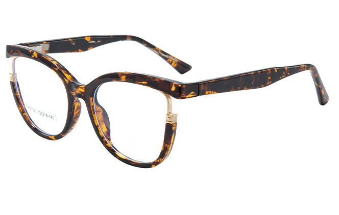 Glasseslit 200819 Cateye Spring Hinge Eyeglasses C3, Tortoiseshell frame