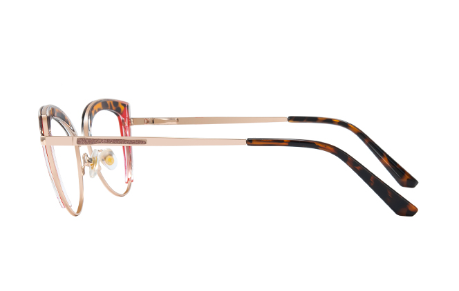 Glasseslit 200821 Cateye Spring Hinge Eyeglasses C2, Red frame, view 5