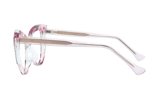 Glasseslit 200822 Cateye Spring Hinge Eyeglasses C5, Floral frame, view 5