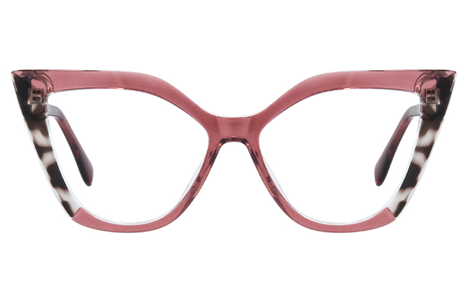 Glasseslit 200824 Cateye Spring Hinge Eyeglasses C3, Burgundy frame, view 4