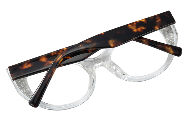 Glasseslit 200825 Cateye Spring Hinge Eyeglasses C3, Clear frame, view 3