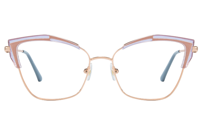 Glasseslit 200827 Cateye Spring Hinge Eyeglasses C4, Purple frame, view 4