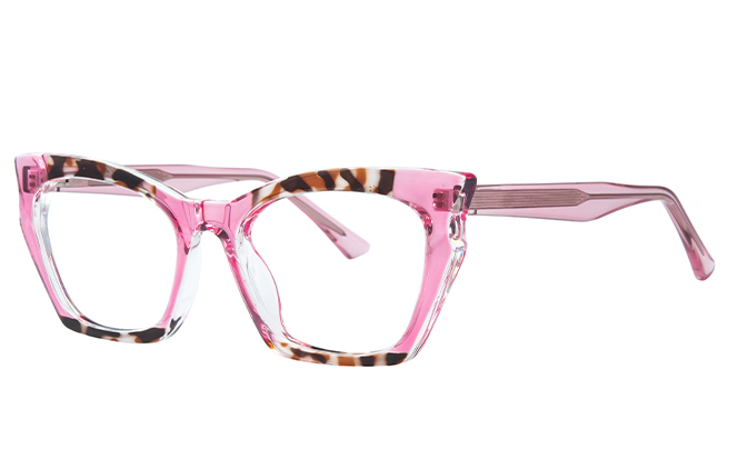 Glasseslit 200828 Cateye Spring Hinge Eyeglasses C5, Red frame