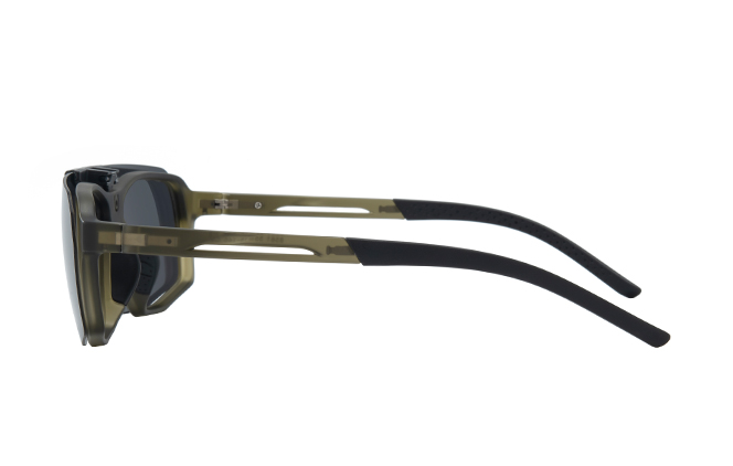 Glasseslit 200833 Rectangle Goggle Clip on Eyeglasses C4, Amber frame, view 5