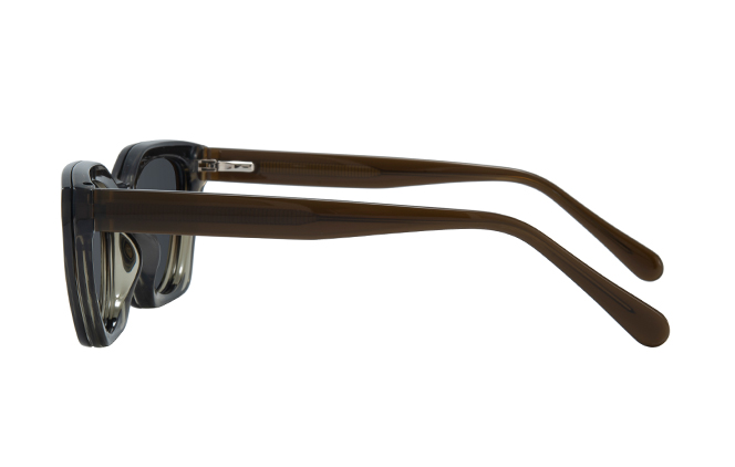 Glasseslit 200838 Cateye Magnetic Clip on Eyeglasses C3, Amber frame, view 5