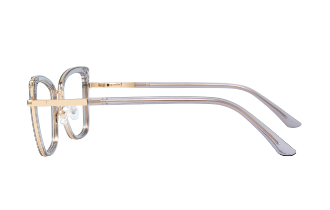 Glasseslit 200841 Cateye Spring Hinge Eyeglasses C2, Clear frame, view 5