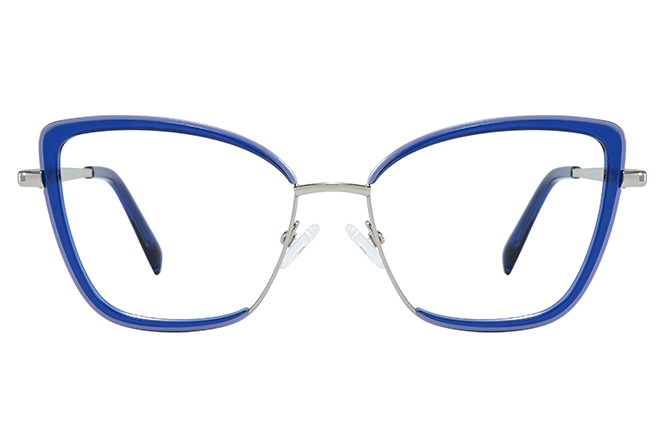 Glasseslit 200843 Cateye Spring Hinge Eyeglasses C6, Blue frame, view 4