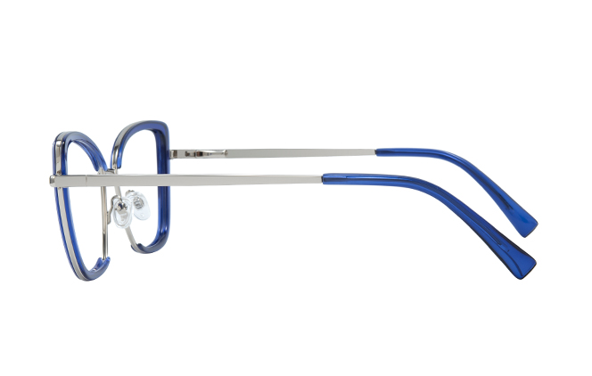 Glasseslit 200843 Cateye Spring Hinge Eyeglasses C6, Blue frame, view 5