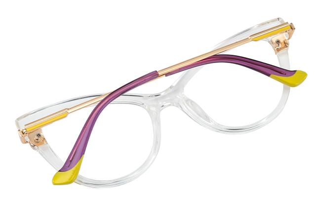 Glasseslit 200844 Cateye Spring Hinge Eyeglasses C2, Blue frame, view 3