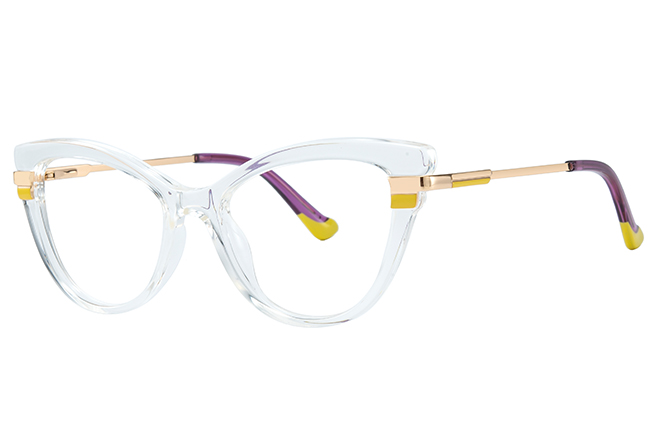 Glasseslit 200844 Cateye Spring Hinge Eyeglasses C2, Blue frame