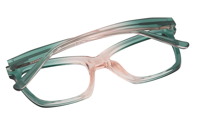 Glasseslit 200846 Cateye Spring Hinge Eyeglasses C6, Green frame, view 3