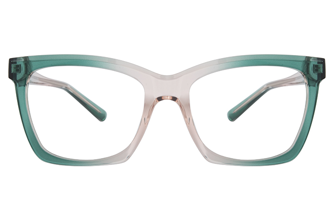 Glasseslit 200846 Cateye Spring Hinge Eyeglasses C6, Green frame, view 4