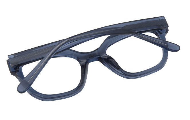Glasseslit 200847 Rectangle Spring Hinge Eyeglasses C1, Black frame, view 3