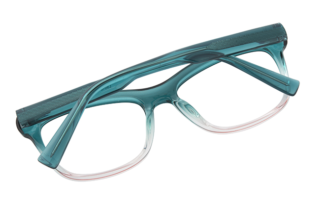 Glasseslit 200849 Rectangle Spring Hinge Eyeglasses C5, Red frame, view 3