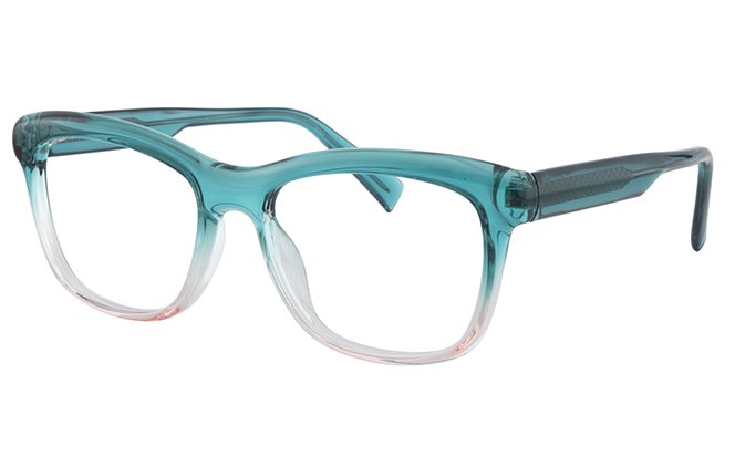 Glasseslit 200849 Rectangle Spring Hinge Eyeglasses C5, Red frame