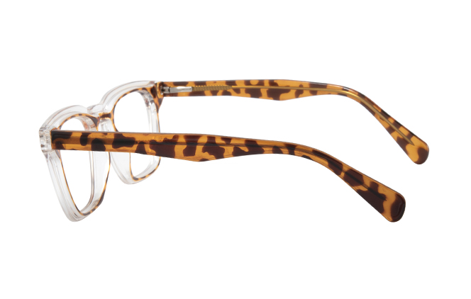 Glasseslit 200850 Rectangle Spring Hinge Eyeglasses C6, Tortoiseshell frame, view 5