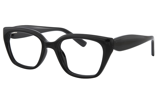 Glasseslit 200853 Cateye Spring Hinge Eyeglasses C1, Black frame