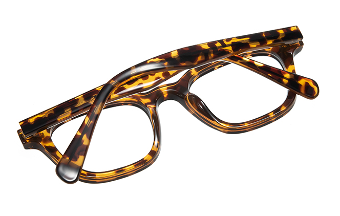 Glasseslit 200856 Square Spring Hinge Eyeglasses C6, Tortoiseshell frame, view 3