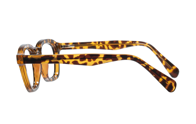 Glasseslit 200856 Square Spring Hinge Eyeglasses C6, Tortoiseshell frame, view 5