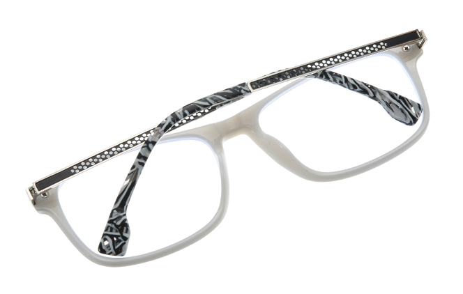 Glasseslit 200857 Rectangle Spring Hinge Eyeglasses C5, Black frame, view 3