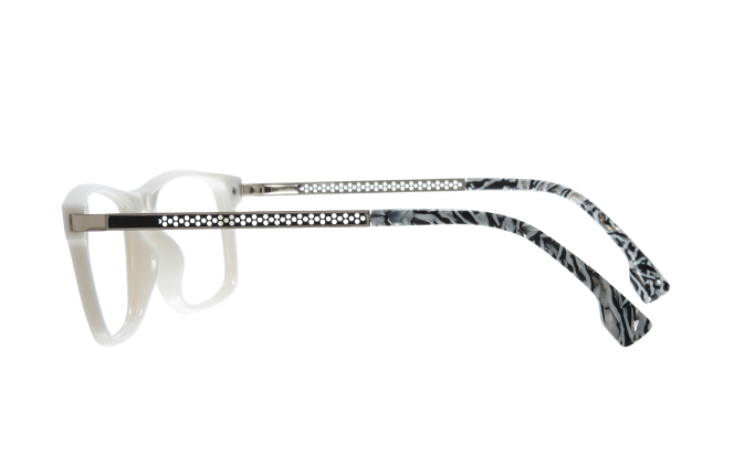 Glasseslit 200857 Rectangle Spring Hinge Eyeglasses C5, Black frame, view 5