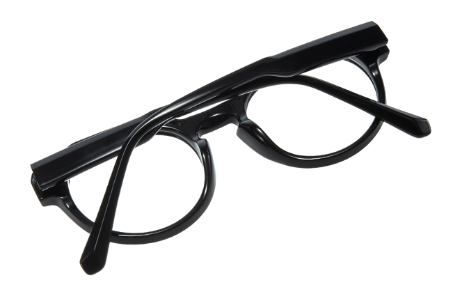 Glasseslit 200859 Round Spring Hinge Eyeglasses C5, Black frame, view 3