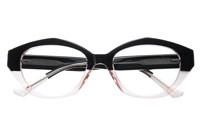 Glasseslit 200865 Cateye Spring Hinge Eyeglasses C6, Black frame, view 2