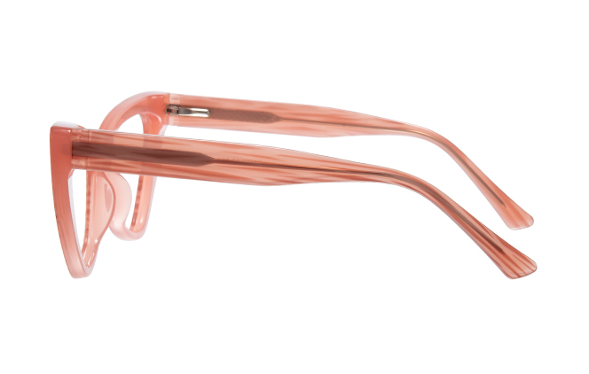 Glasseslit 200866 Cateye Spring Hinge Eyeglasses C6, Orange frame, view 5