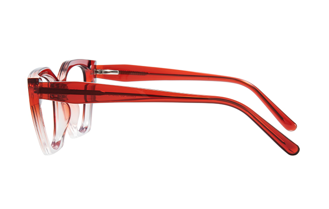 Glasseslit 200867 Cateye Spring Hinge Eyeglasses C4, Red frame, view 5
