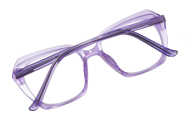 Glasseslit 200868 Square Spring Hinge Eyeglasses C3, Yellow frame, view 3