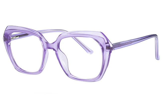 Glasseslit 200868 Square Spring Hinge Eyeglasses C3, Yellow frame