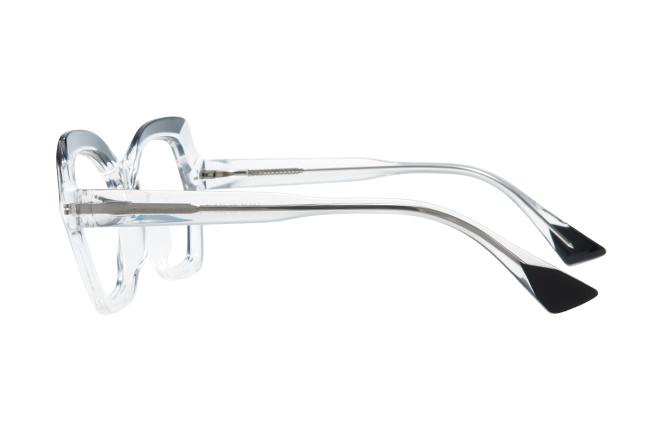 Glasseslit 200869 Cateye Spring Hinge Eyeglasses C1, Clear frame, view 5