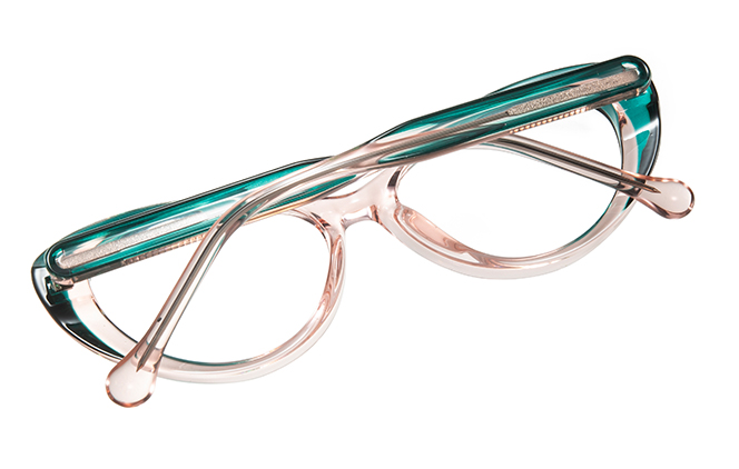 Glasseslit 200872 Cateye Spring Hinge Eyeglasses C3, Green frame, view 3