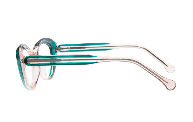 Glasseslit 200872 Cateye Spring Hinge Eyeglasses C3, Green frame, view 5